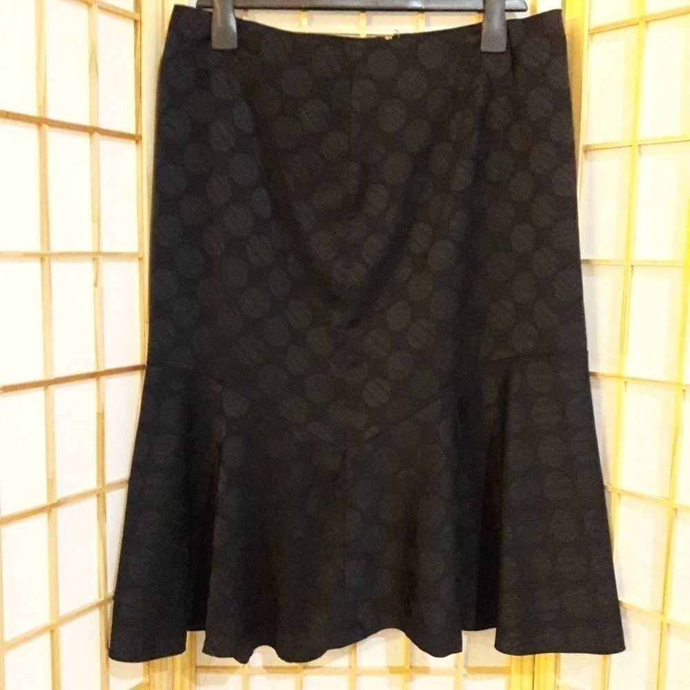 Style & Co.Black Circle Print Lined Flare Skirt 12